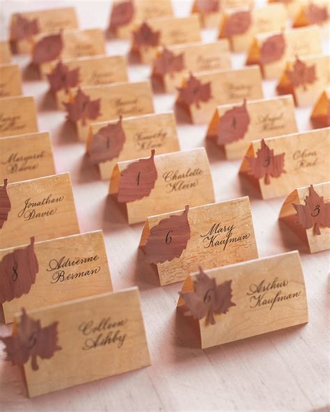 place cards fall
